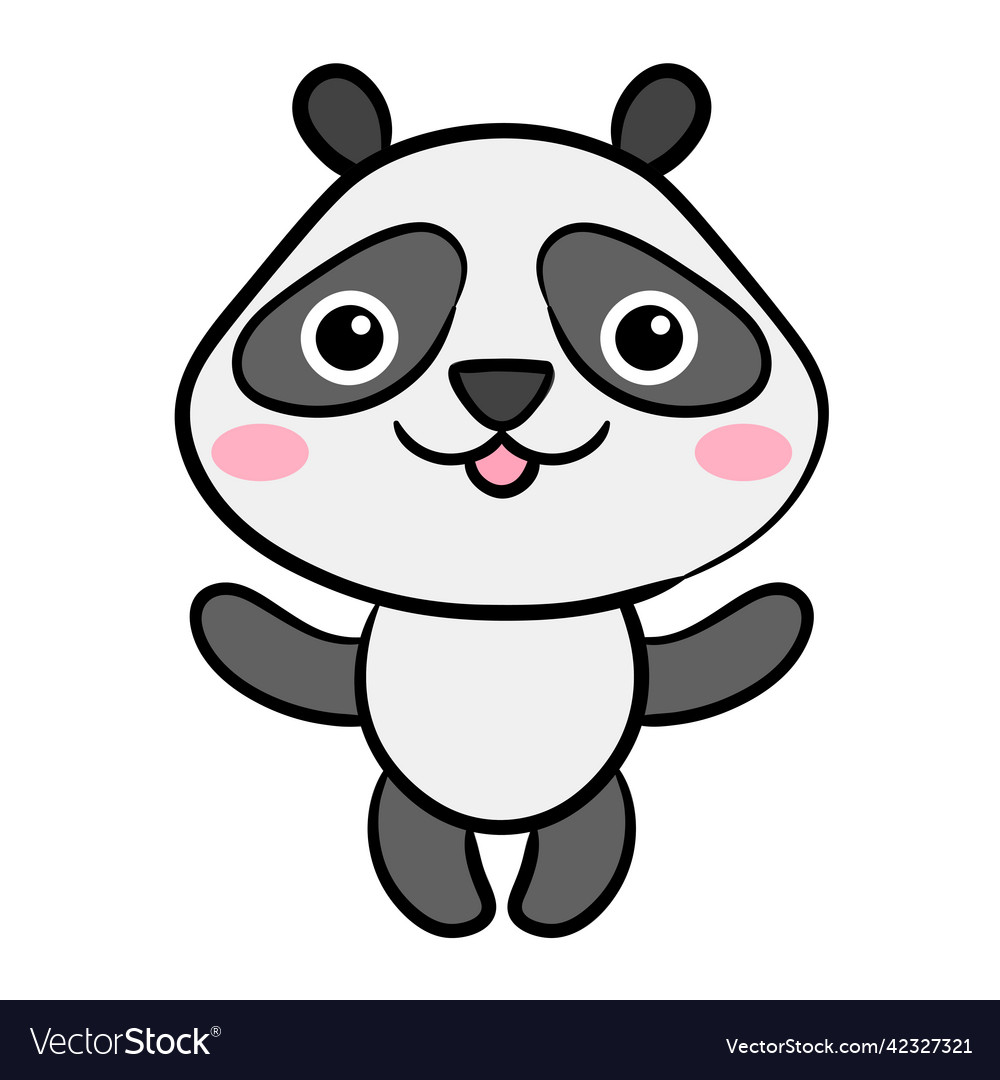 Cute panda cartoon icon