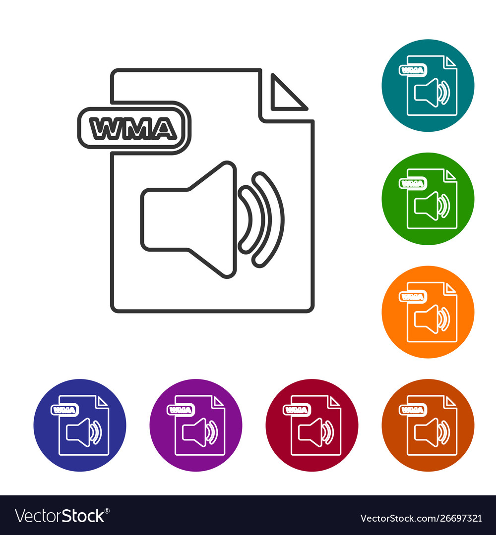 Grey line wma file document download button