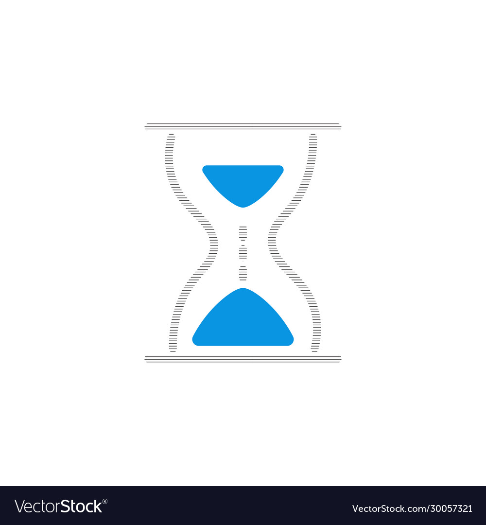 Hourglass icon simple black sand glass symbol