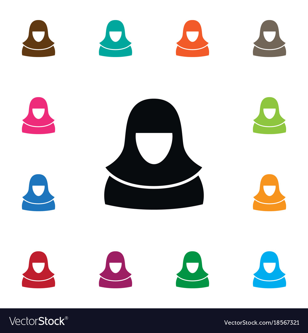 Isolated mohammedan icon mahometan element