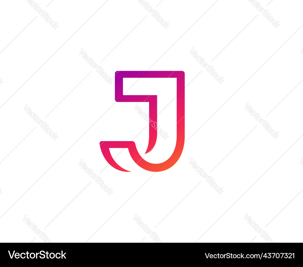 Letter j logo icon design template elements Vector Image