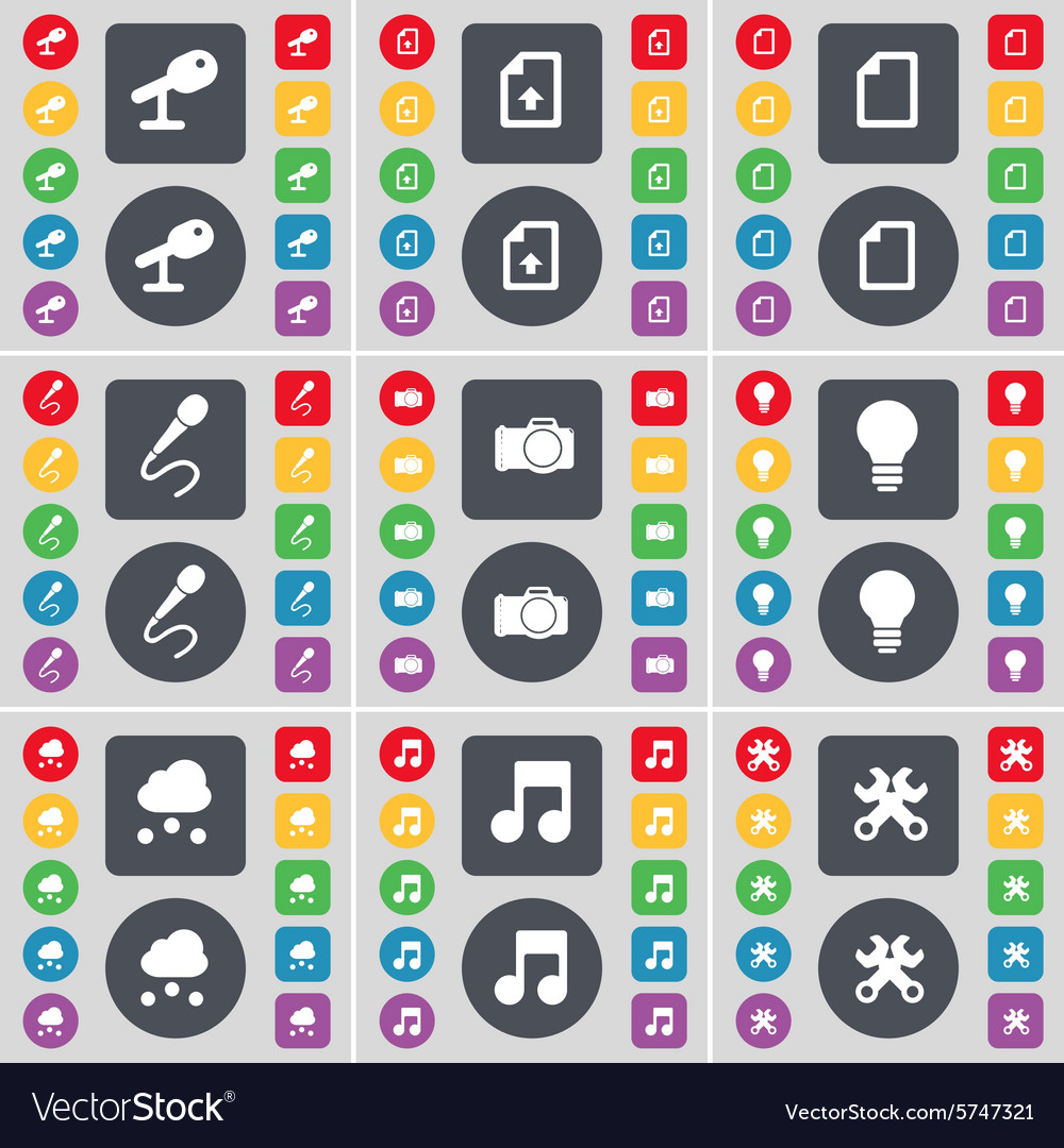 Microphone upload file camera light