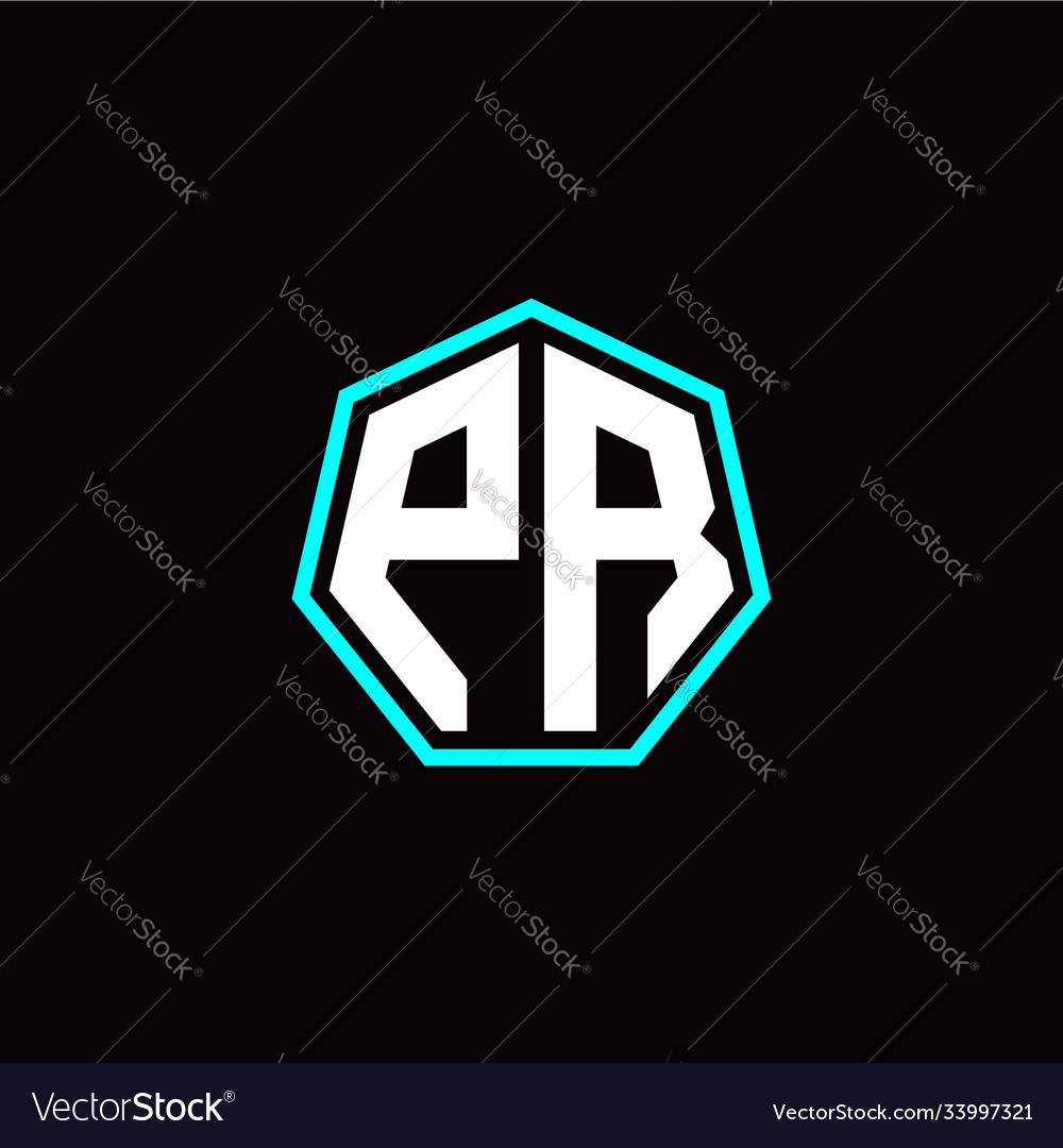 P r initials modern polygon logo template Vector Image P r initials modern polygon logo template