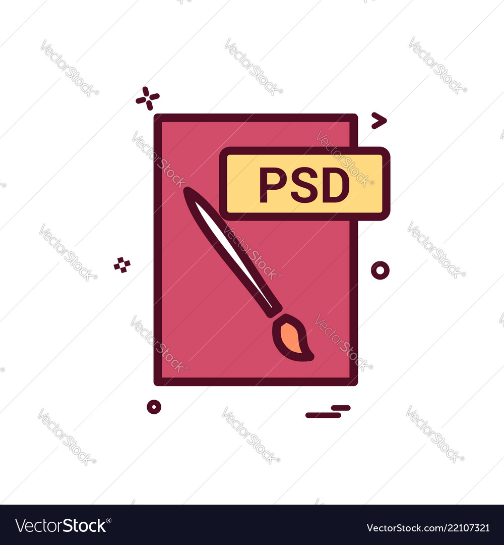 Psd file format icon design