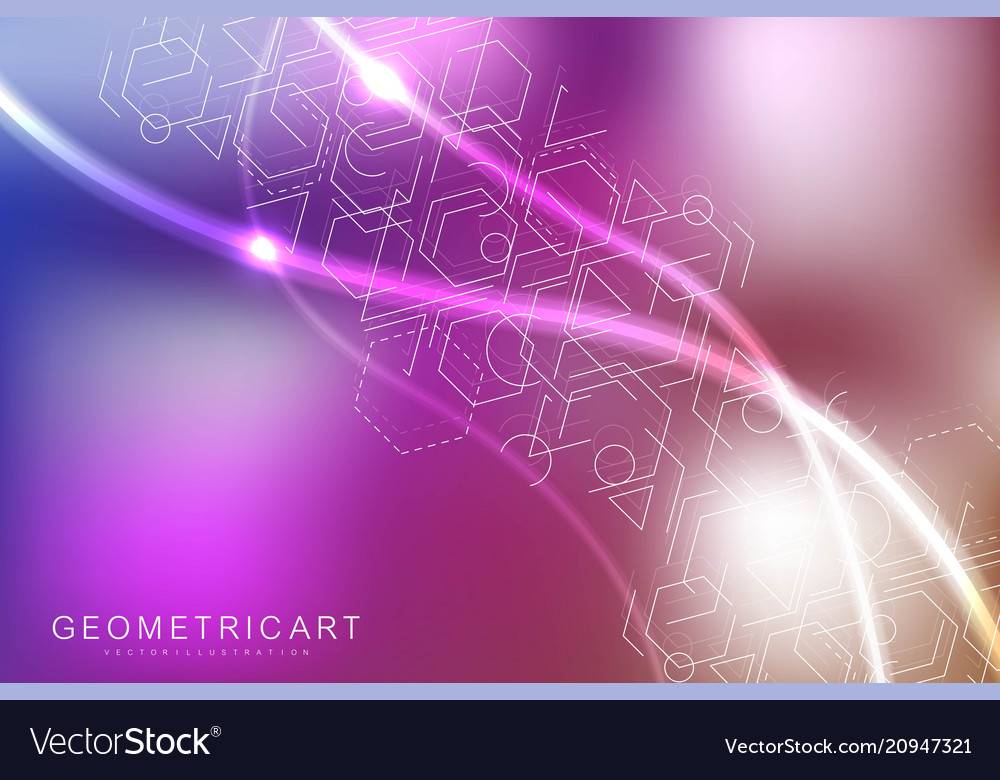 Science network pattern connecting lines and dots vector image Science network pattern connecting lines and dots