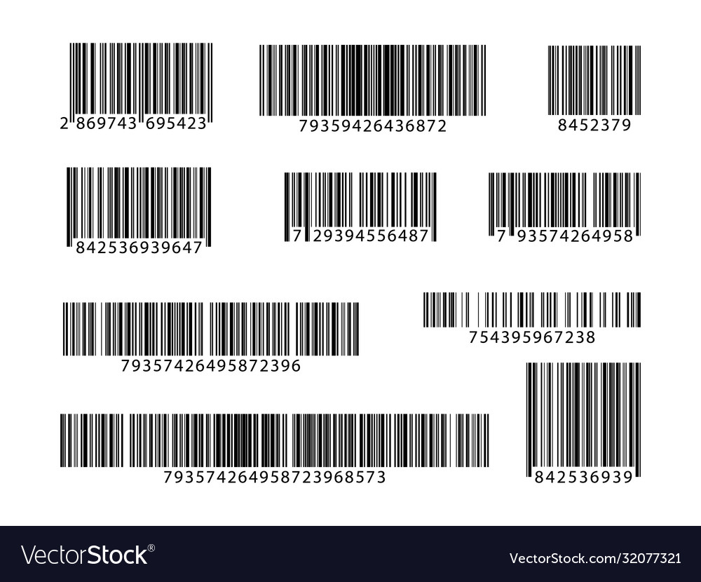 Set barcodes collection qr codes