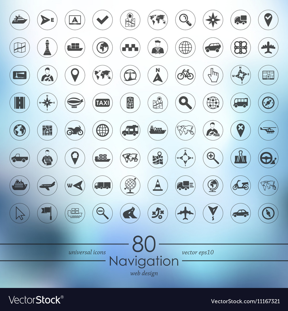 Set of navigation icons