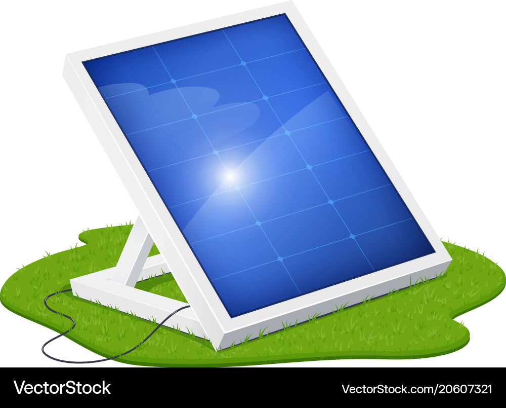 Solar panel for alternative Royalty Free Vector Image