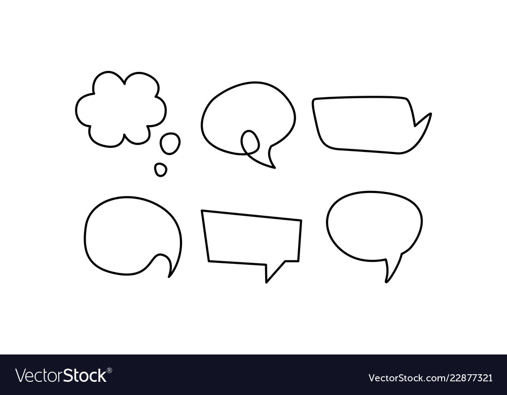 Speech Bubbles - Line Icons Set