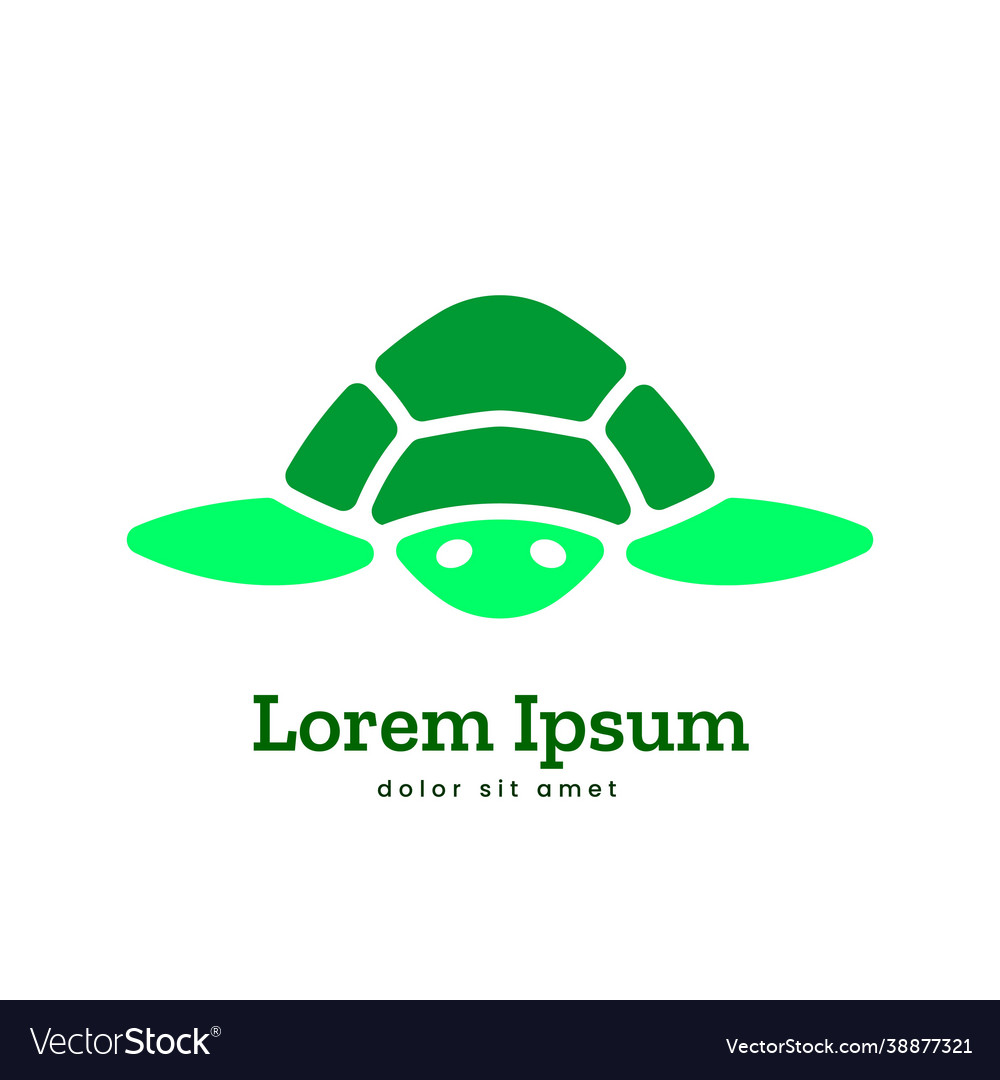 Turtle logo icon symbol Royalty Free Vector Image