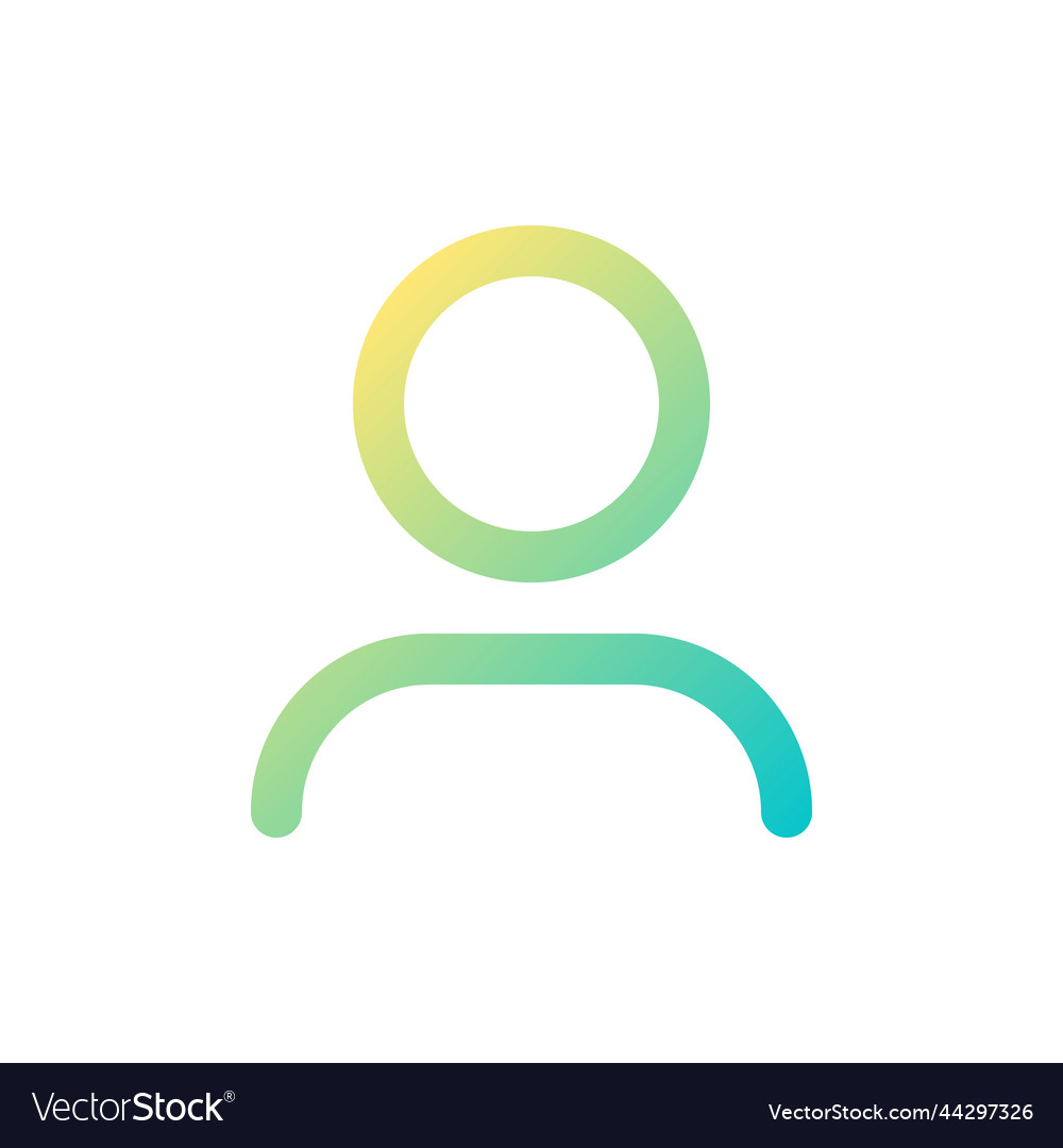 Account avatar pixel perfect gradient linear ui vector image Account avatar pixel perfect gradient linear ui