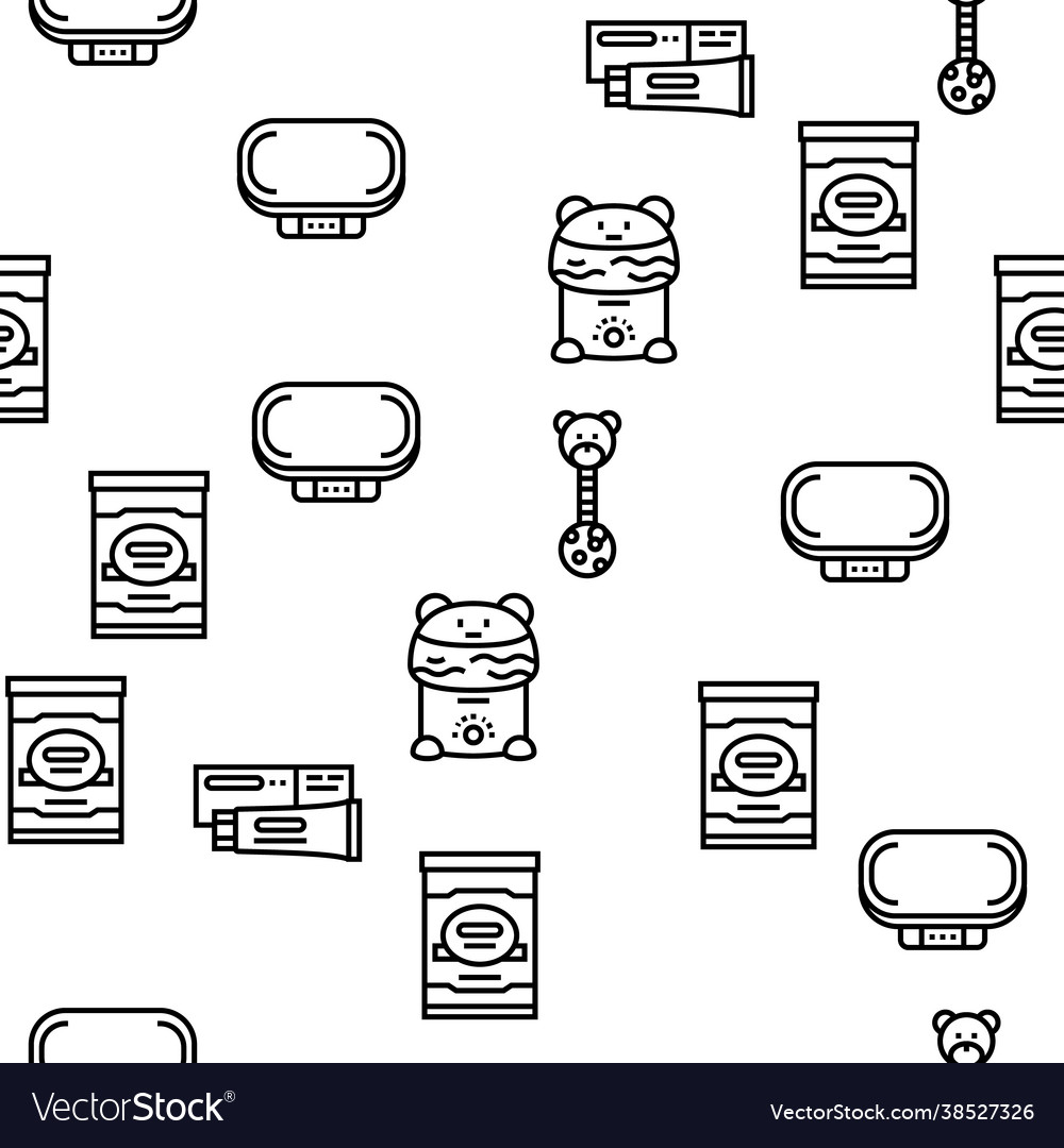 Baby shop selling tool seamless pattern