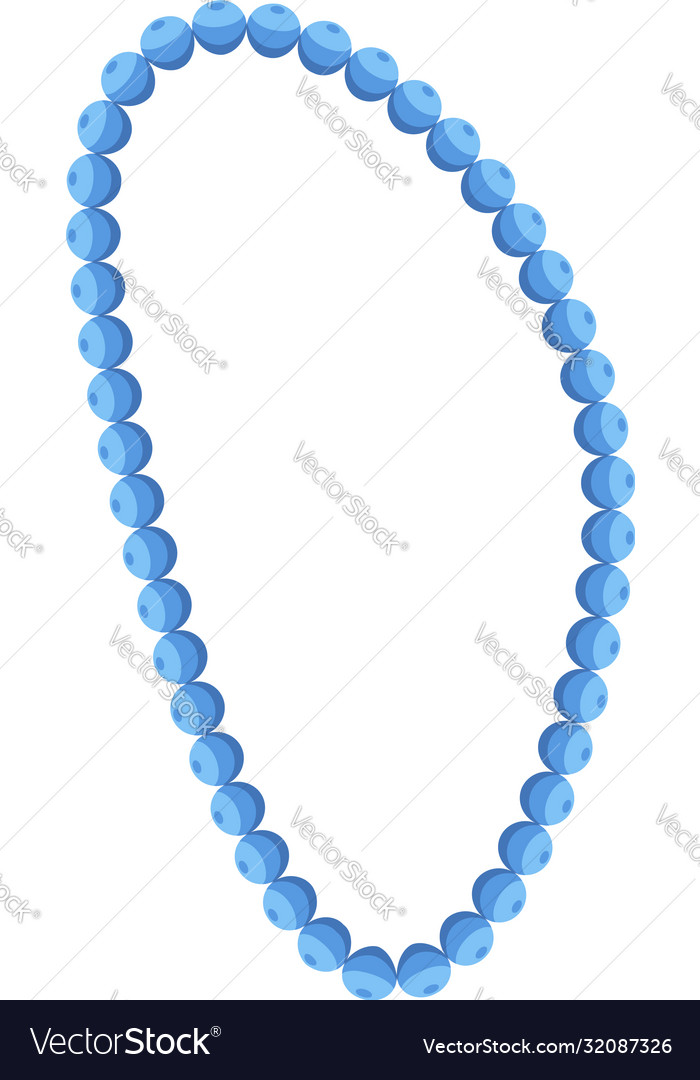Blue pearl necklace icon isometric style Vector Image