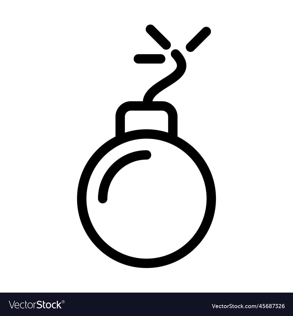 Bomb thick line icon