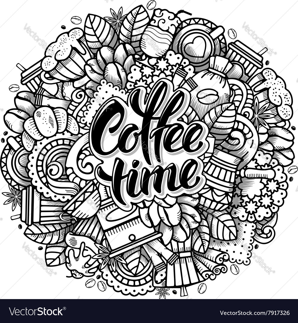 Download Coffee Doodle Design Royalty Free Vector Image