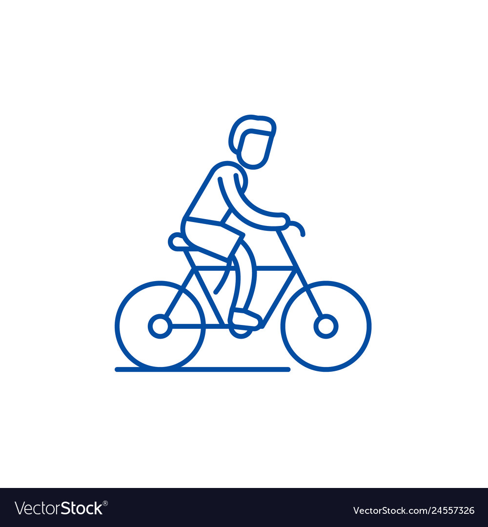 Fahrradtouren-Icon Konzept flach