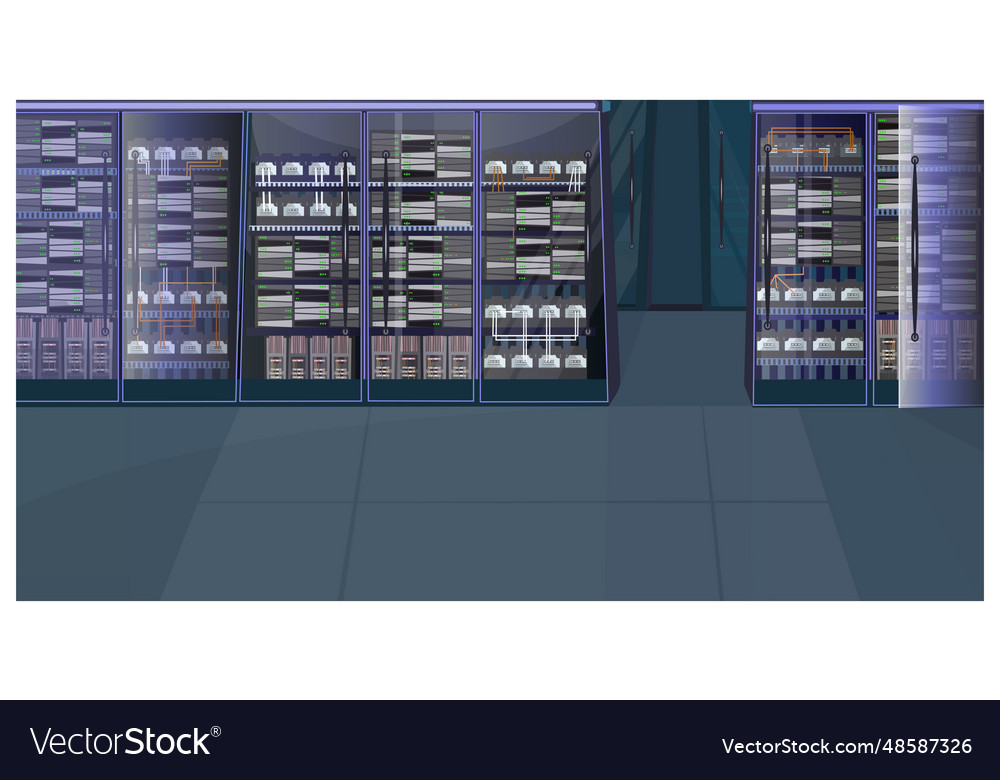 Data processing center vector image Data processing center