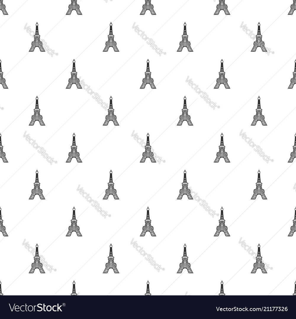 Eiffel Tower Pattern Seamless Royalty Free Vector Image