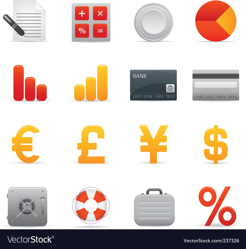 Finance Icons - Red Collection