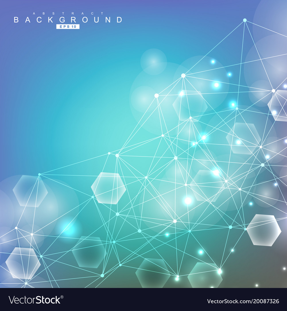 Geometric abstract background with connected line