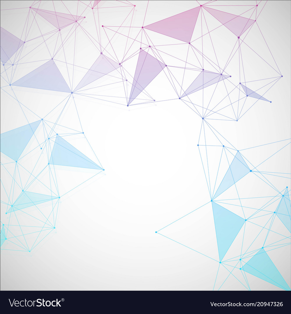 Geometric abstract background with connected line