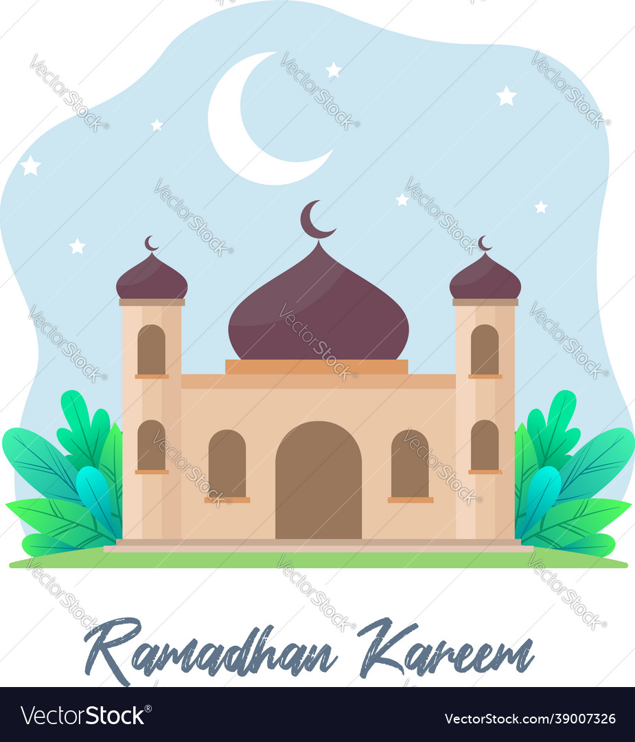 Happy ramadan greetings for muslims Royalty Free Vector