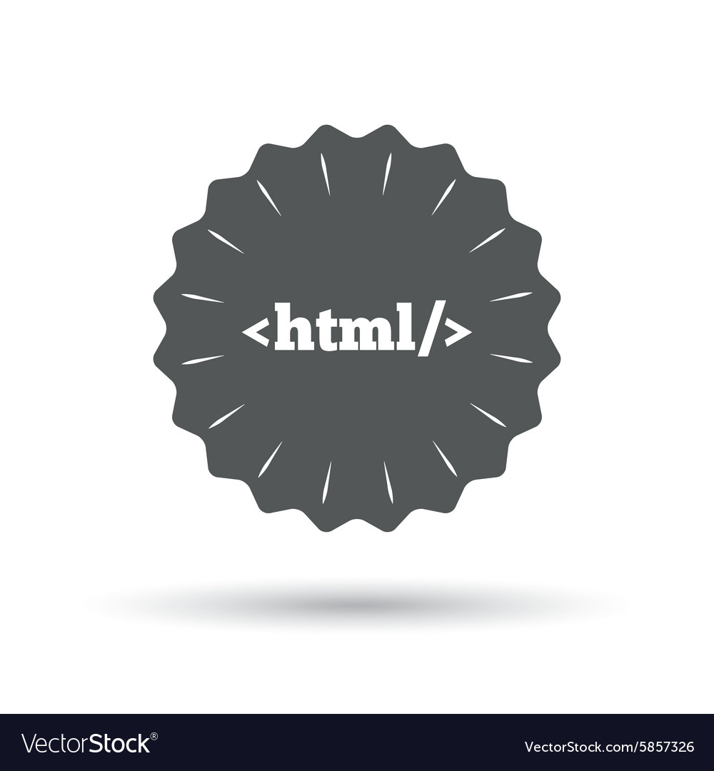 Html sign icon markup language symbol