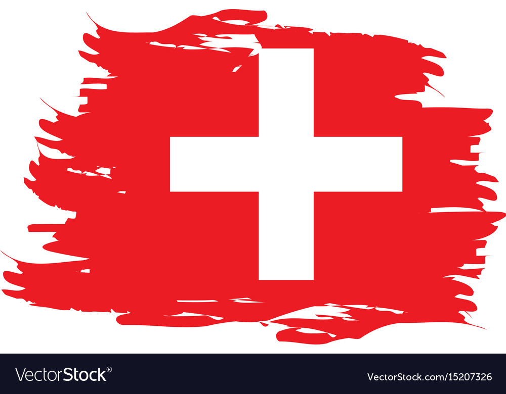 Isolated swiss flag Royalty Free Vector Image - VectorStock