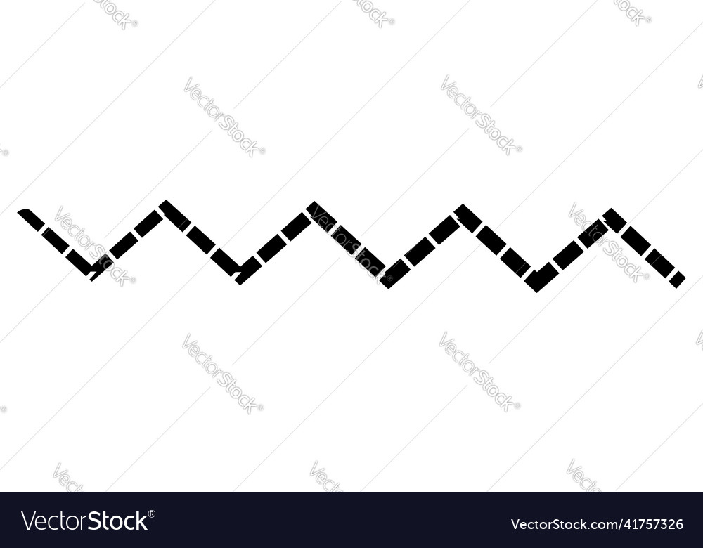 Line stripe element with distorted deformed effect Vector Image Line stripe element with distorted deformed effect