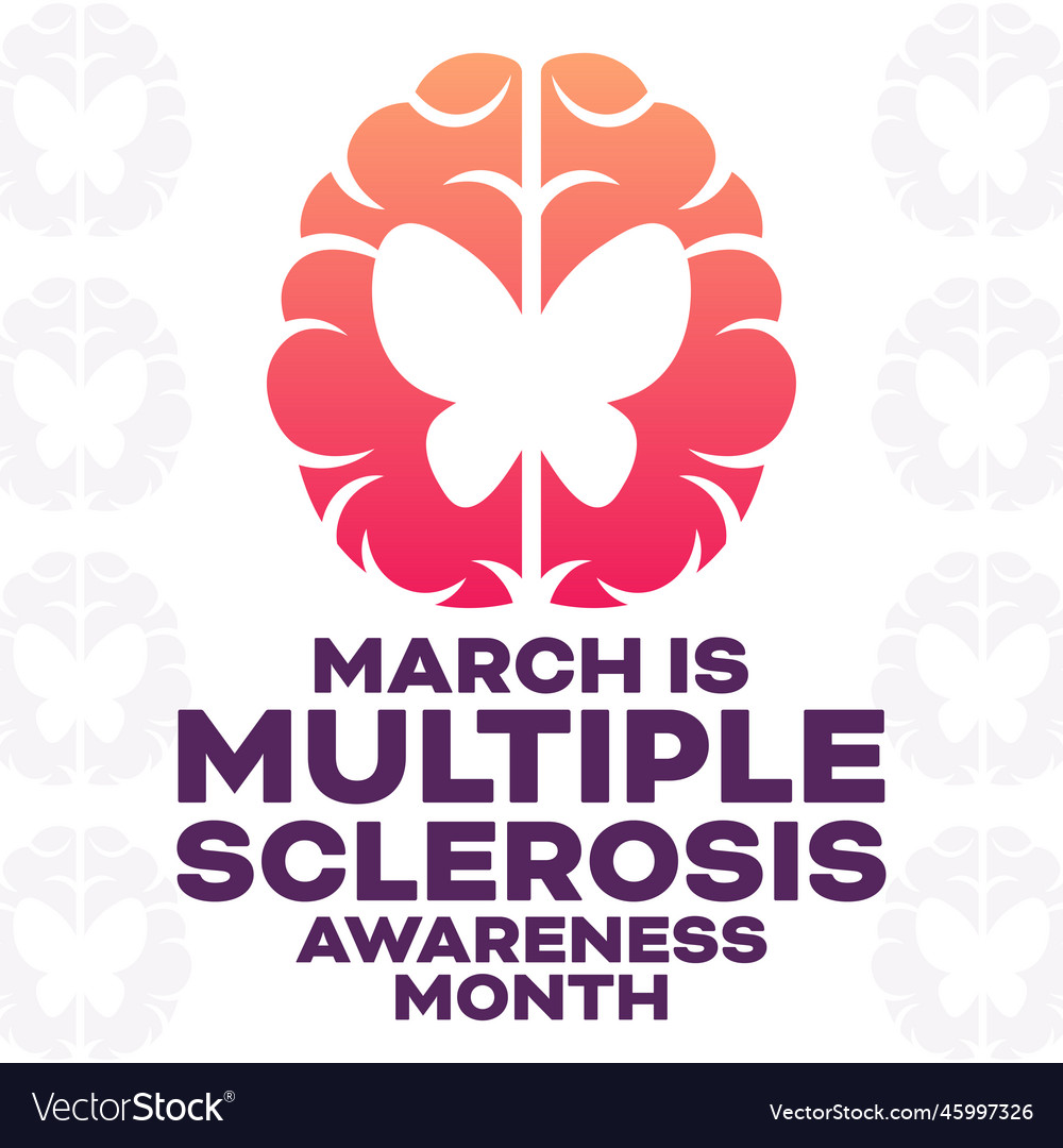 March is multiple sclerosis awareness month Vector Image