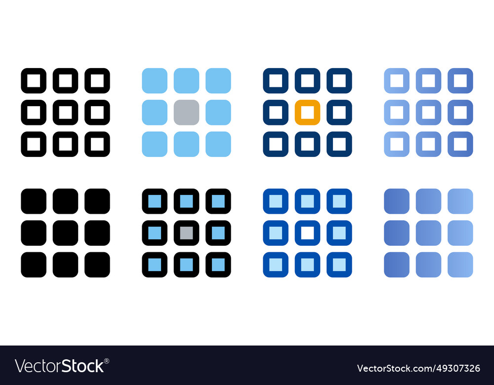 Menu icons in different style
