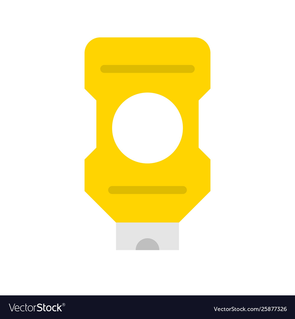 Mustard sauce bottle barbecue related flat style