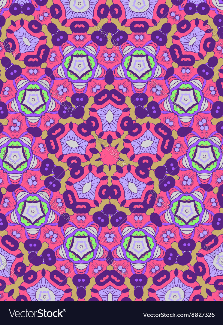 Pattern with mandala design elements