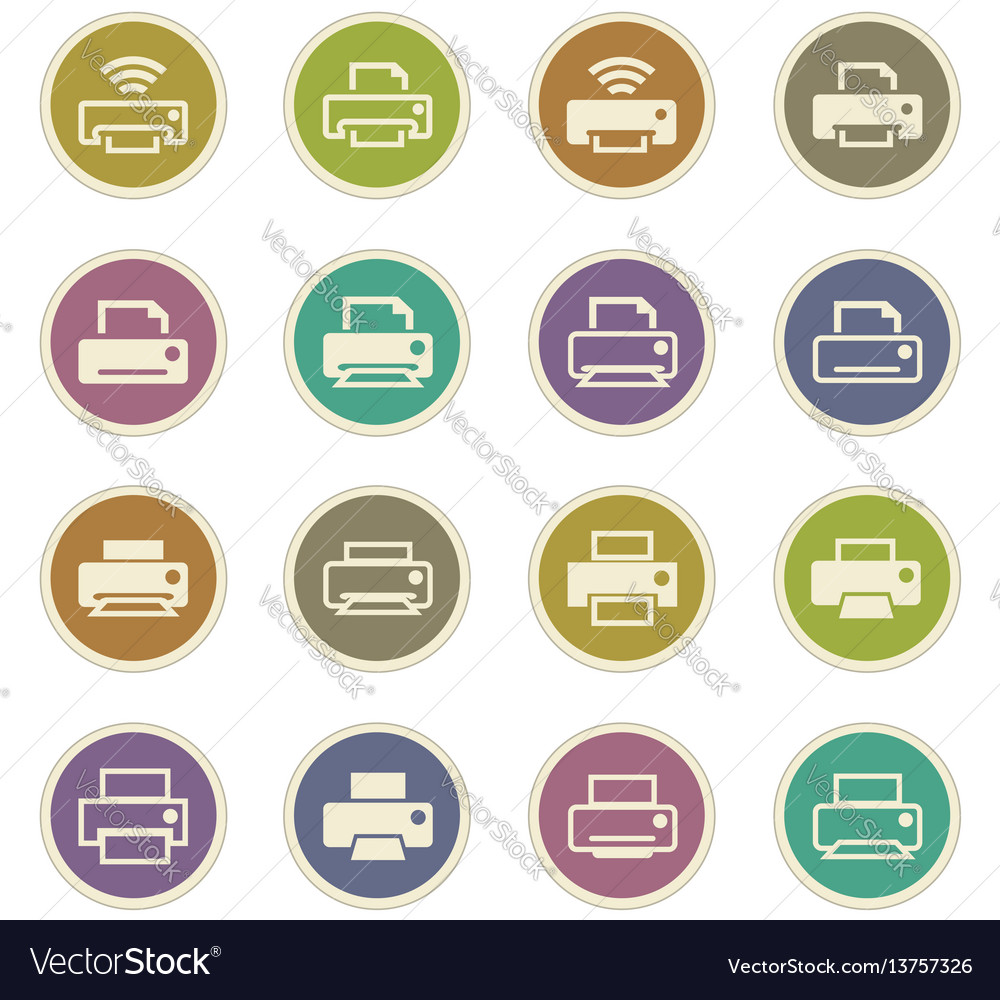 Print icons set