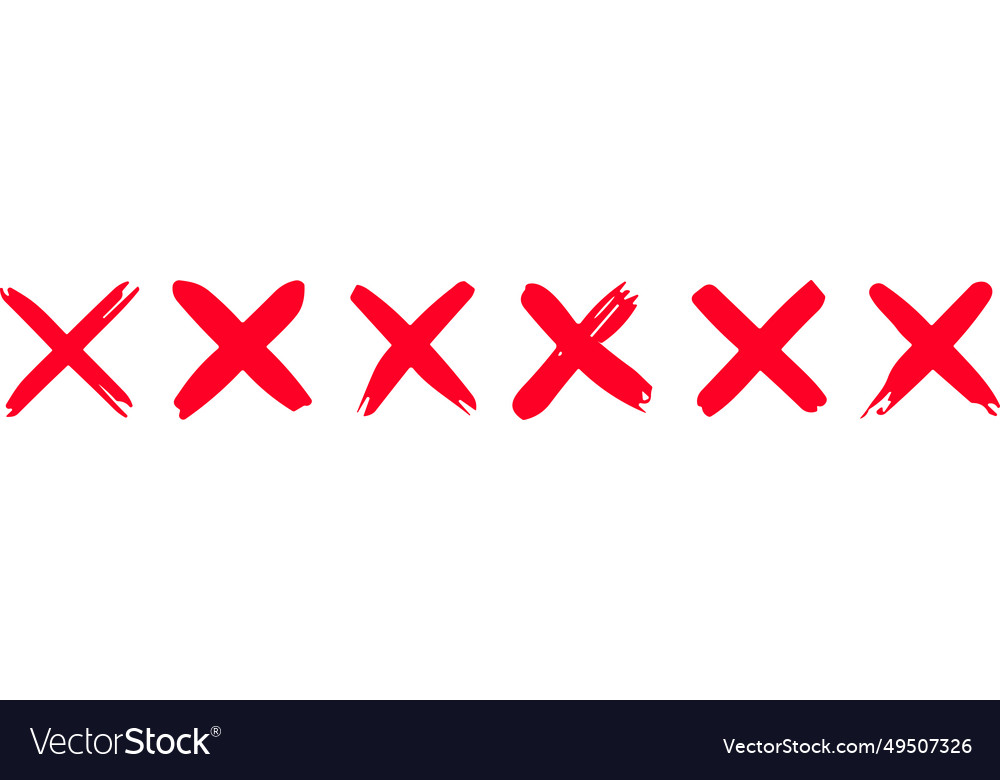 Red cross x icon no wrong symbol delete or false