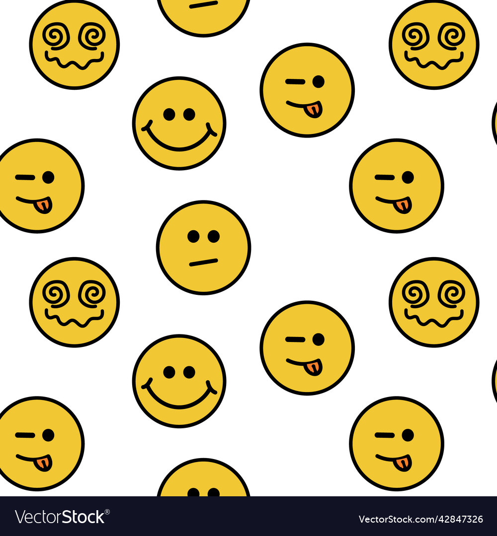 Retro 70s melting smiley emoji vector image Retro 70s melting smiley emoji