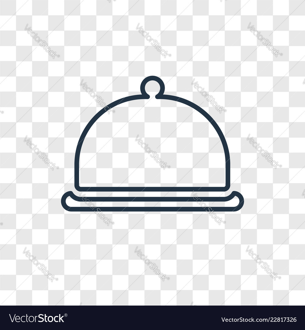 Room service concept linear icon isolated