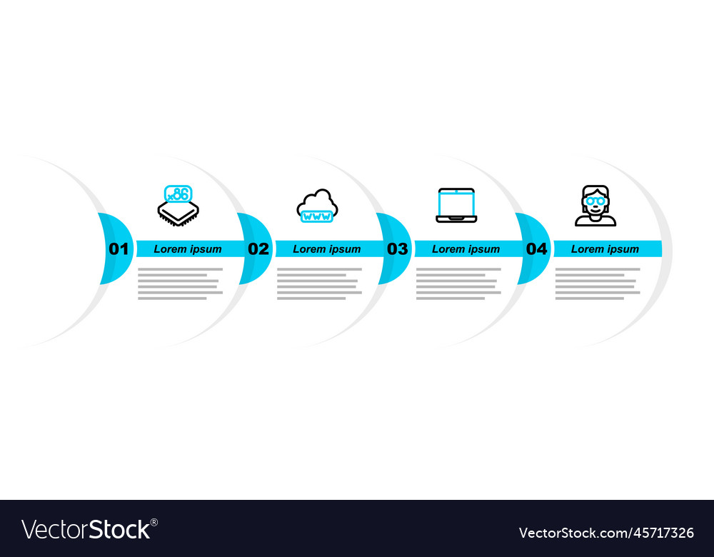 Set Line Hacker oder Coder Laptop Web Entwicklung vector image Set Line Hacker oder Coder Laptop Web Entwicklung
