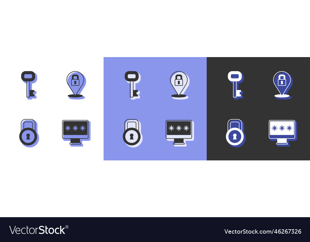 Set monitor with password old key lock and icon