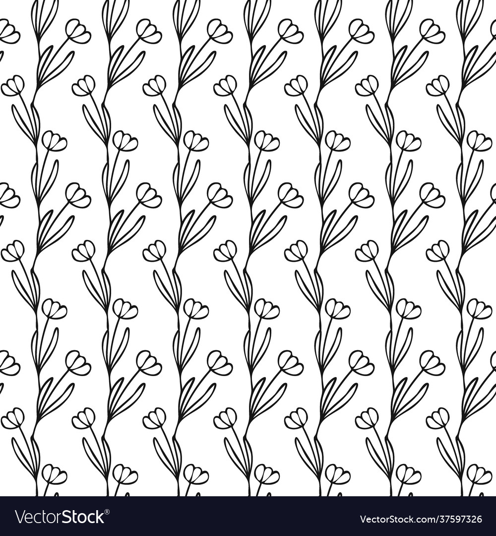 Simple combinable seamless patterns tulip flower