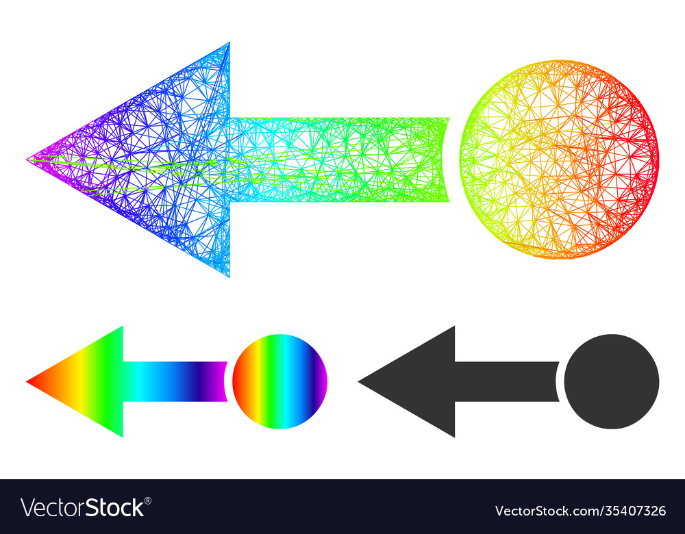 Spectral net mesh gradient pull left icon