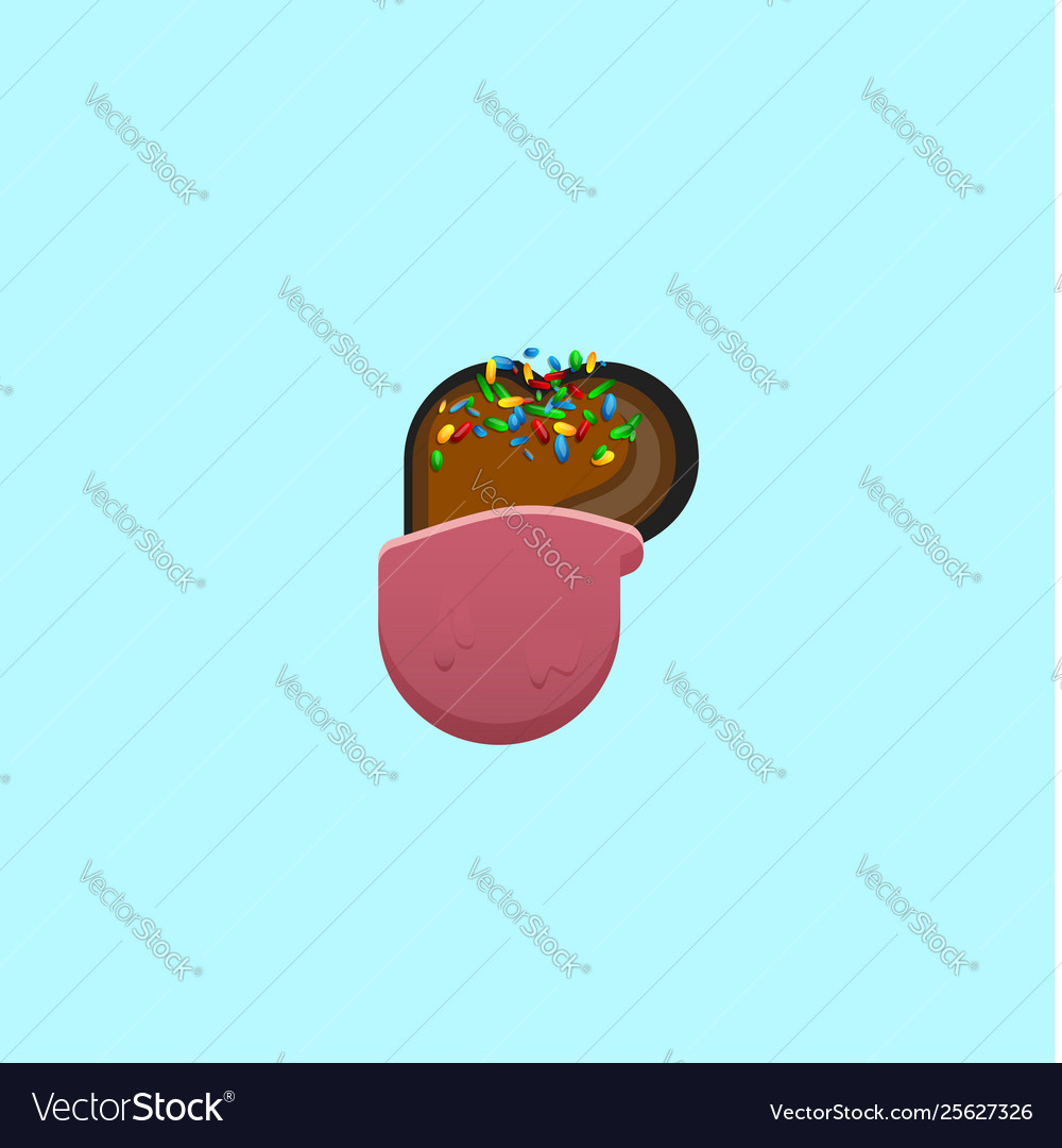 Sweet character from a fontset vector image Sweet character from a fontset