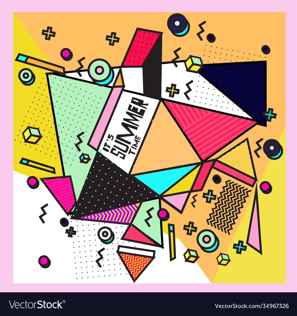 Triangle geometric forms for summer design event