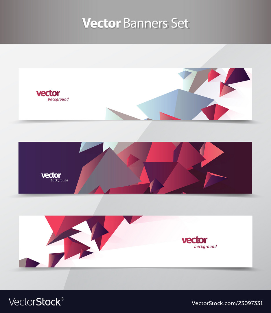 Abstract Colorful Header Set