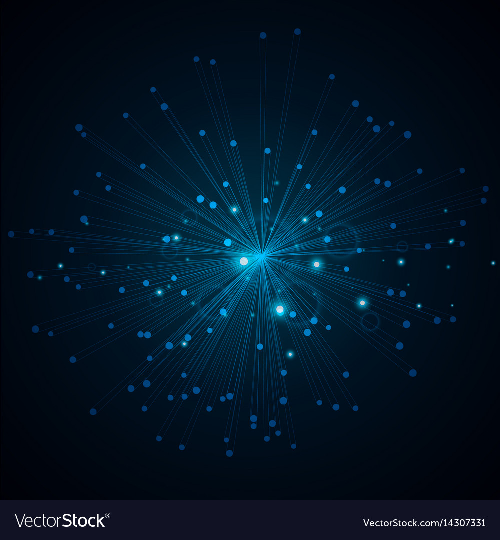 Abstract technology lines and dots background