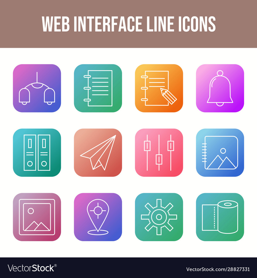 Beautiful web interface icons set