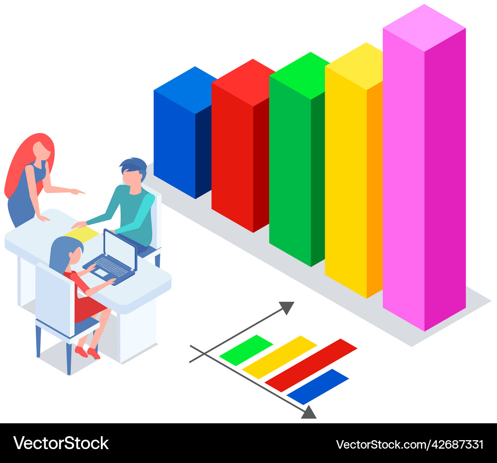 Business people communicating in office discuss Vector Image