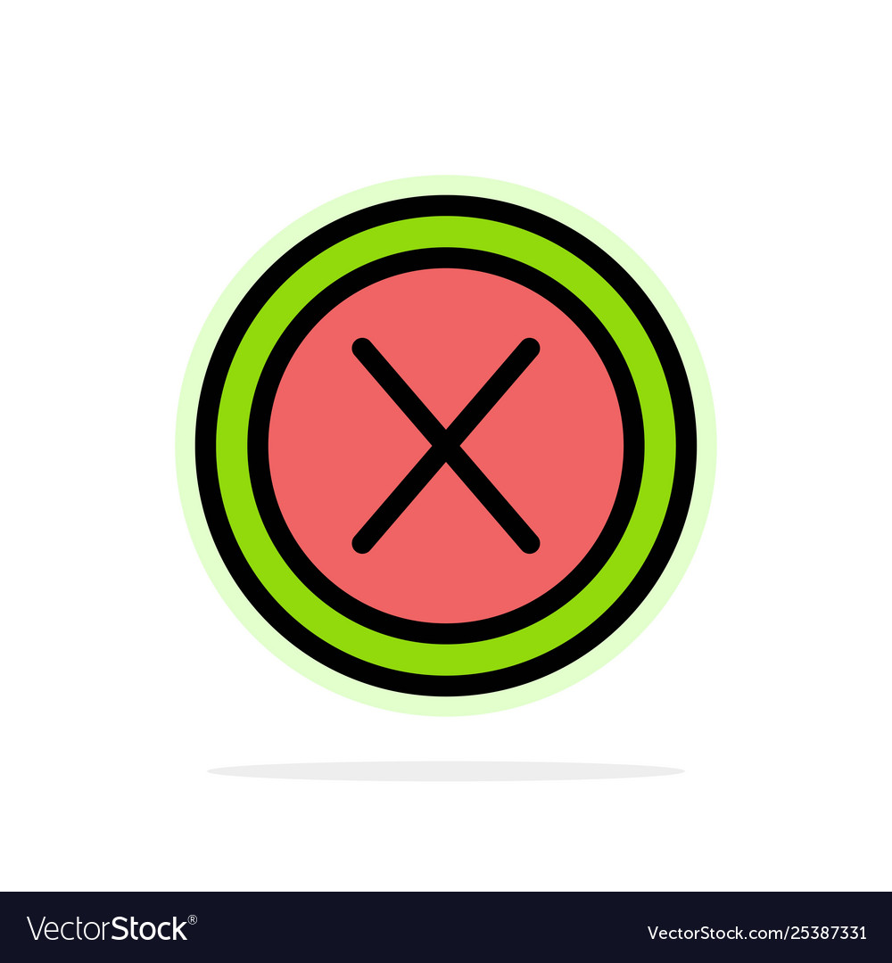 Close cross interface no user abstract circle vector image Close cross interface no user abstract circle
