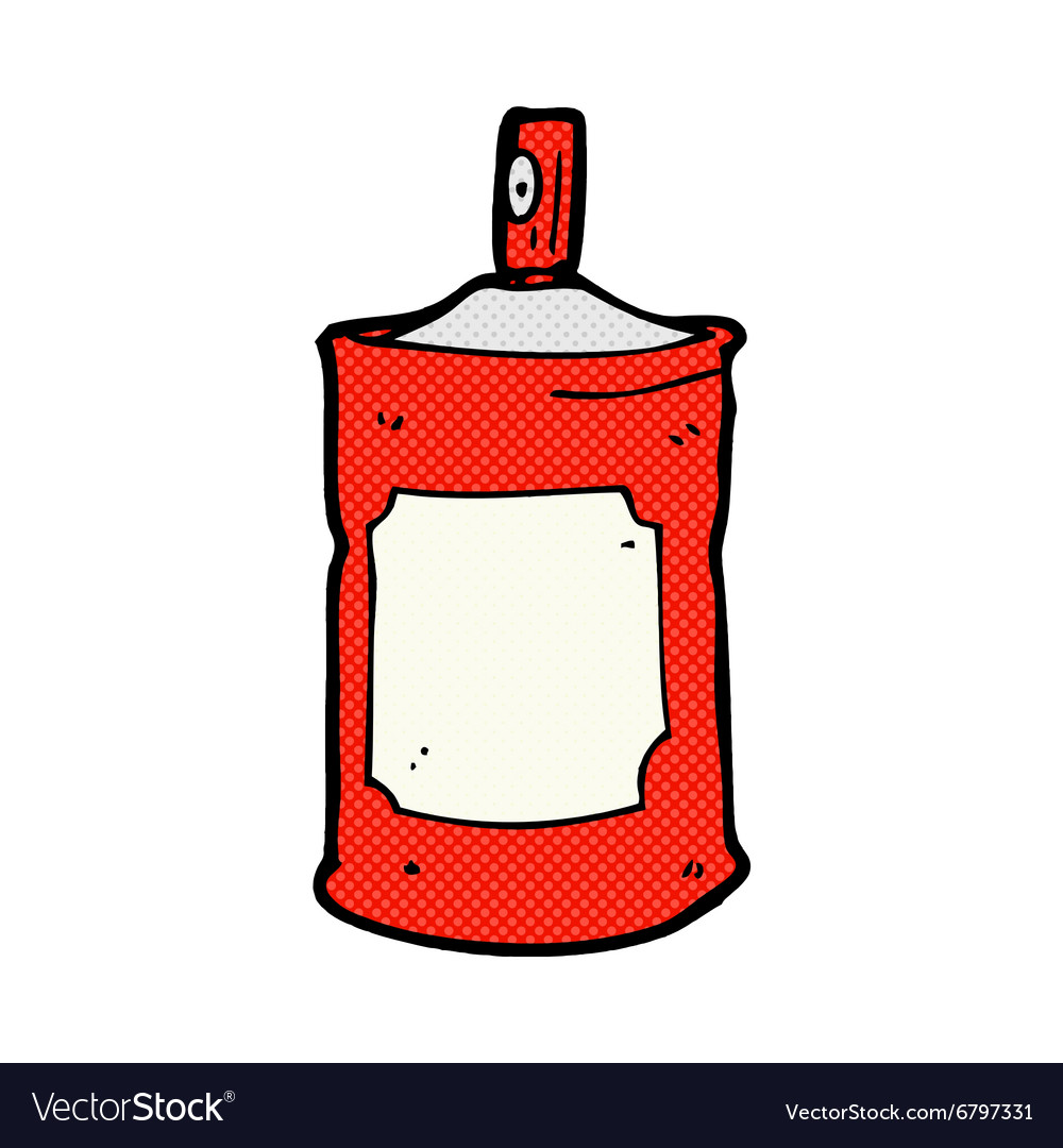 Comic cartoon spray can Royalty Free Vector Image