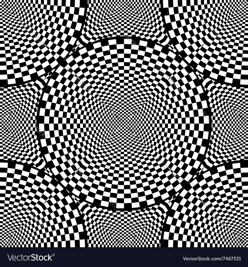 Design seamless monochrome checked circle pattern
